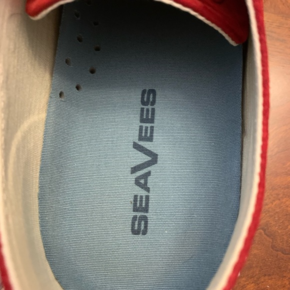 Seavees Darby red suede leather sneakers size 7.5 - Picture 4 of 7